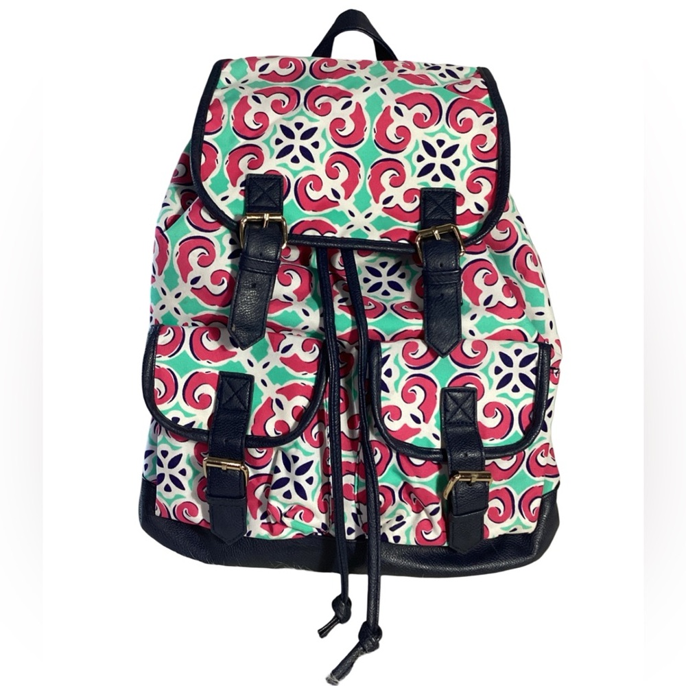 Viv & Lou Fashion Print Mia Tile Patterned Large Backpack Bag